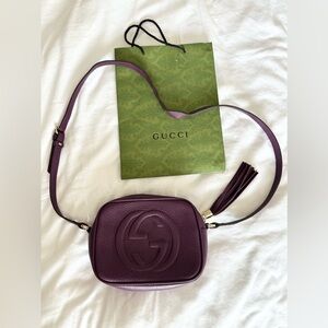 Gucci Soho Pebble Calfskin Leather Crossbody Purse
